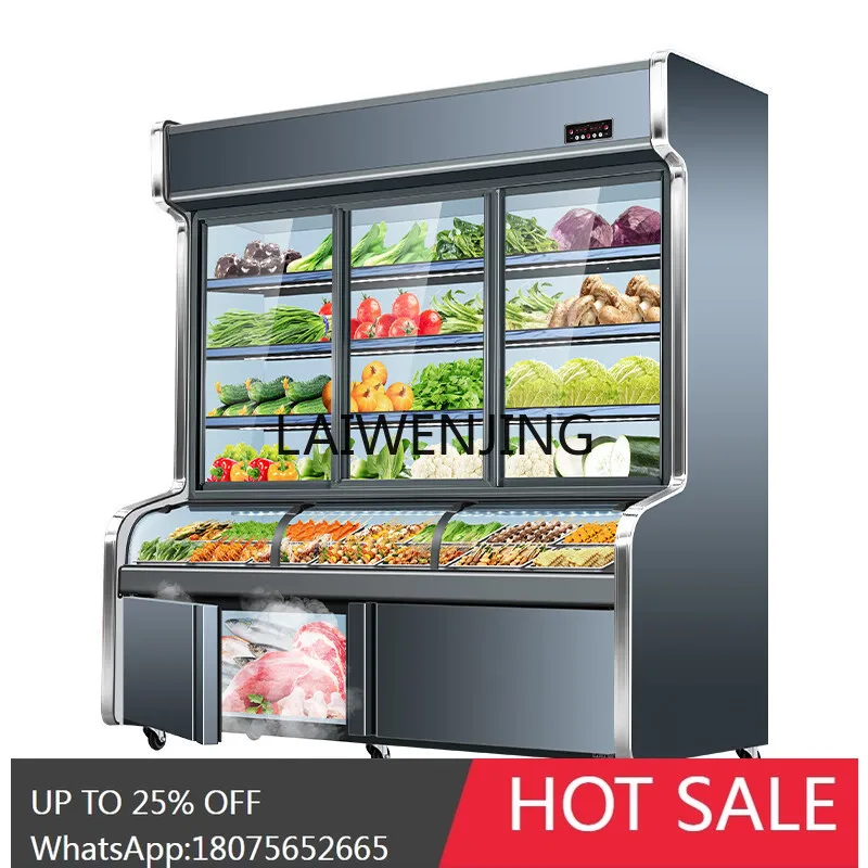 three-temperature ordering cabinet refrigerated and frozen double-temperature display cabinet