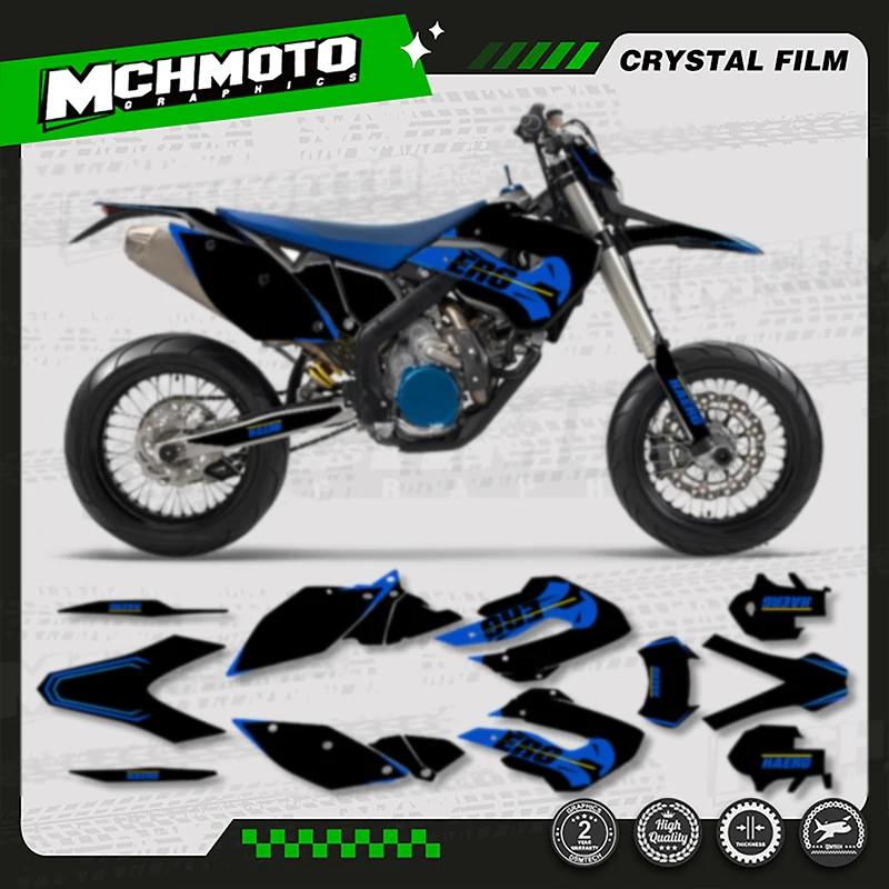 

MCHMFG для HUSABERG FE390 450 570-TE250 300-FX450-FS570 2009-2012, индивидуальные командные графические фоны, наклейки, комплект наклеек 005