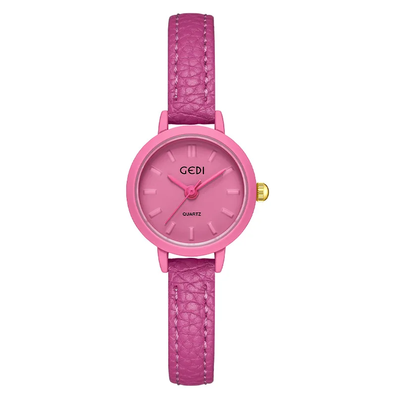 GEDI Watch for women simple thin strap small round dial student fashionable Colorful bracelet waterproof quartz watches