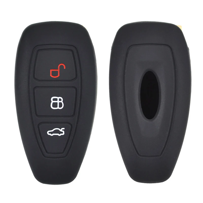 3 Tombol Silikon Mobil Fob Kunci Remote Shell Case Penutup untuk Ford Focus RS Fiesta Mondeo Kuga B-Max Grand C-MAX S-MAX Galaxy