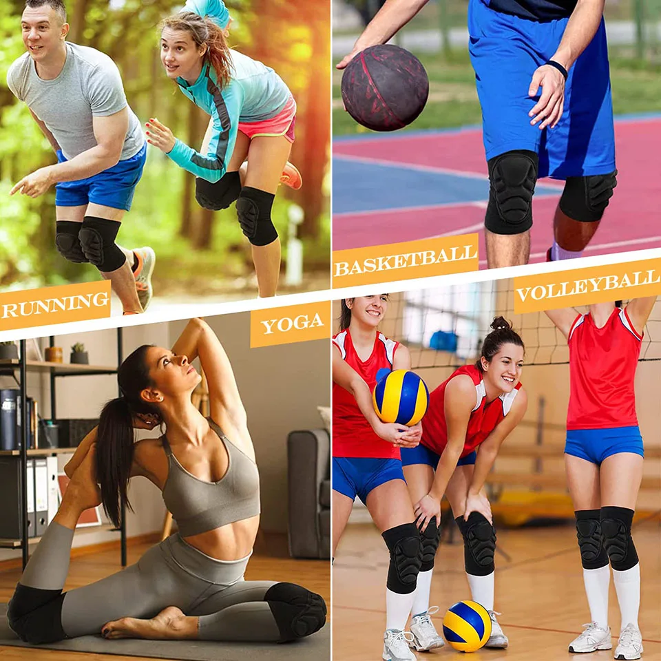 AOLIKES 1 Pair Knee Pads, Anti-Slip Collision Avoidance Kneepads with Thick EVA Foam, for Volleyball, Football Dance Knee Sleeve