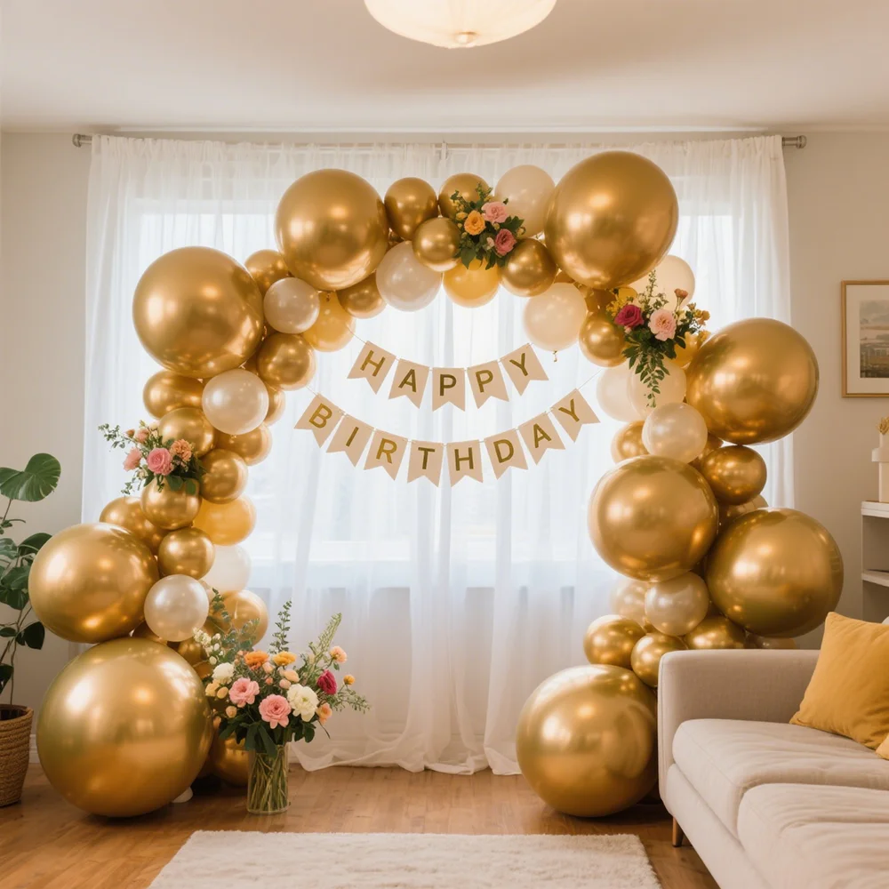 

5-18INCH Gold Latex Balloon Wholesale Birthday Wedding Bachelorette Party Family Reunion Baby Shower Globos Christmas Ballon