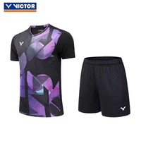 Victor Men and Women Badminton Clothing Outdoor Sports Running Campus Leisure Quick drying Short sleeved Table Tennis T-shirt