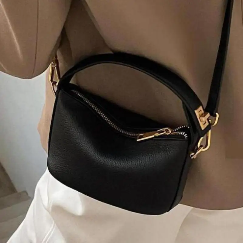 New Casual Women's Bag Fashion Unique Personality Wide Shoulder Strap Crossbody Simple Versatile Texture Ladies Handbag 2023