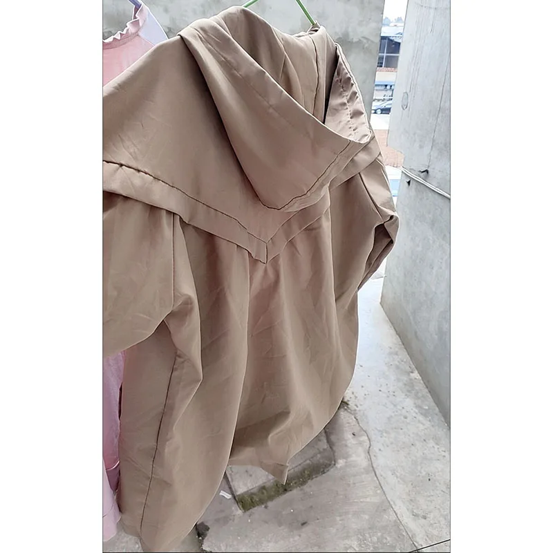 

2025 Female Large Size 5XL Lined Outwear Korean Women Long Sleeves Trench Jacket Spring Autumn Ladies Hooded Windbreaker Coat
