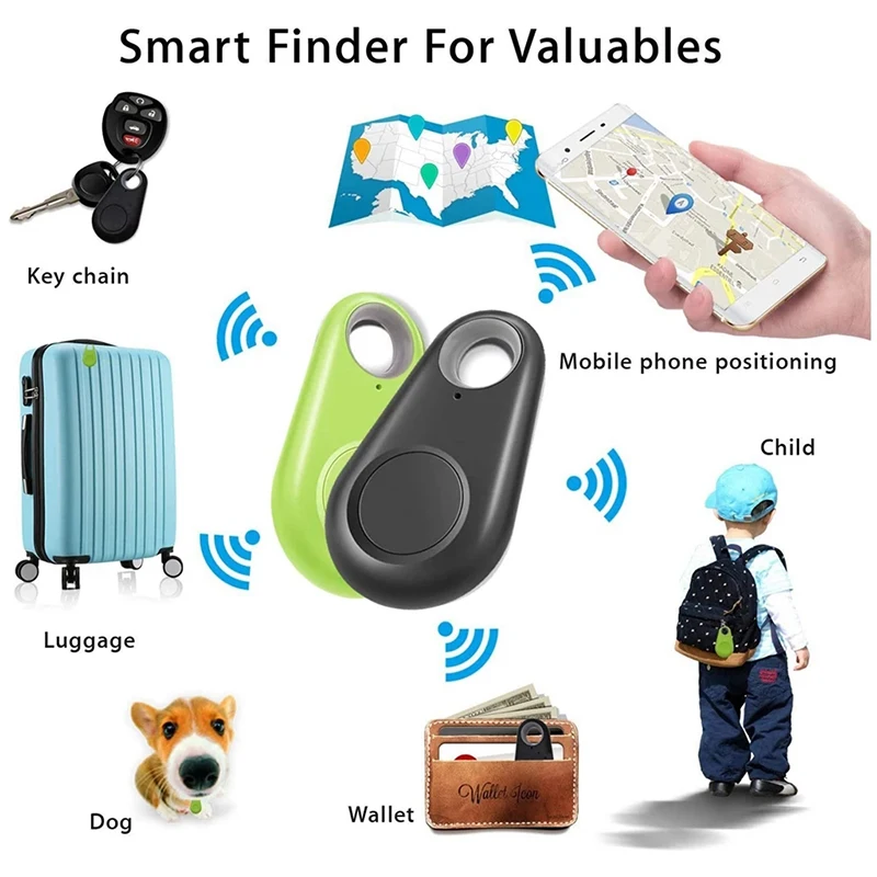 Smart Bluetooth Pets GPS Tracker Anti-lost Sensor Finder GPS Locator Wireless Tracker Bag Wallet Phone Key Finder Tag Locator