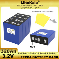 LiitoKala 3.2V 320Ah Lifepo4 Battery Lithium Iron Phosphate for 12v 24v Golf cart Travel Solar Campers batteries Duty-free