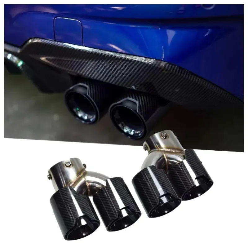 【2026 Hot Selling】 DEX Car Exhaust Tip for M240 M340 M440 G20 G21 G23 G42 M Power Quad Tip Carbon Fiber Black Exhaust