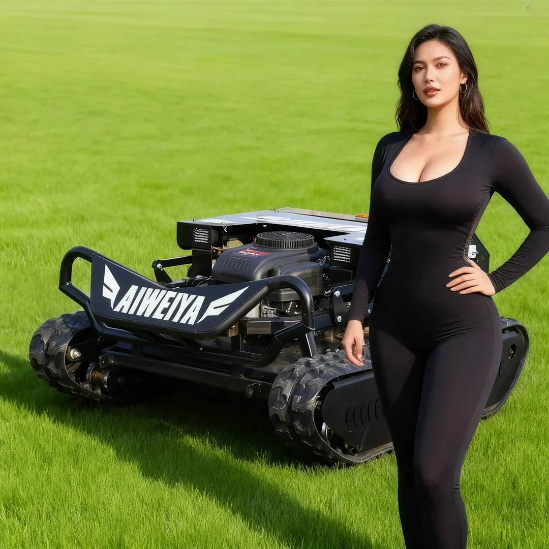 

Customized Home Garden All Terrain Flail Lawn Mower 500m Remote Control High-End Configuration Large Fuel Tank