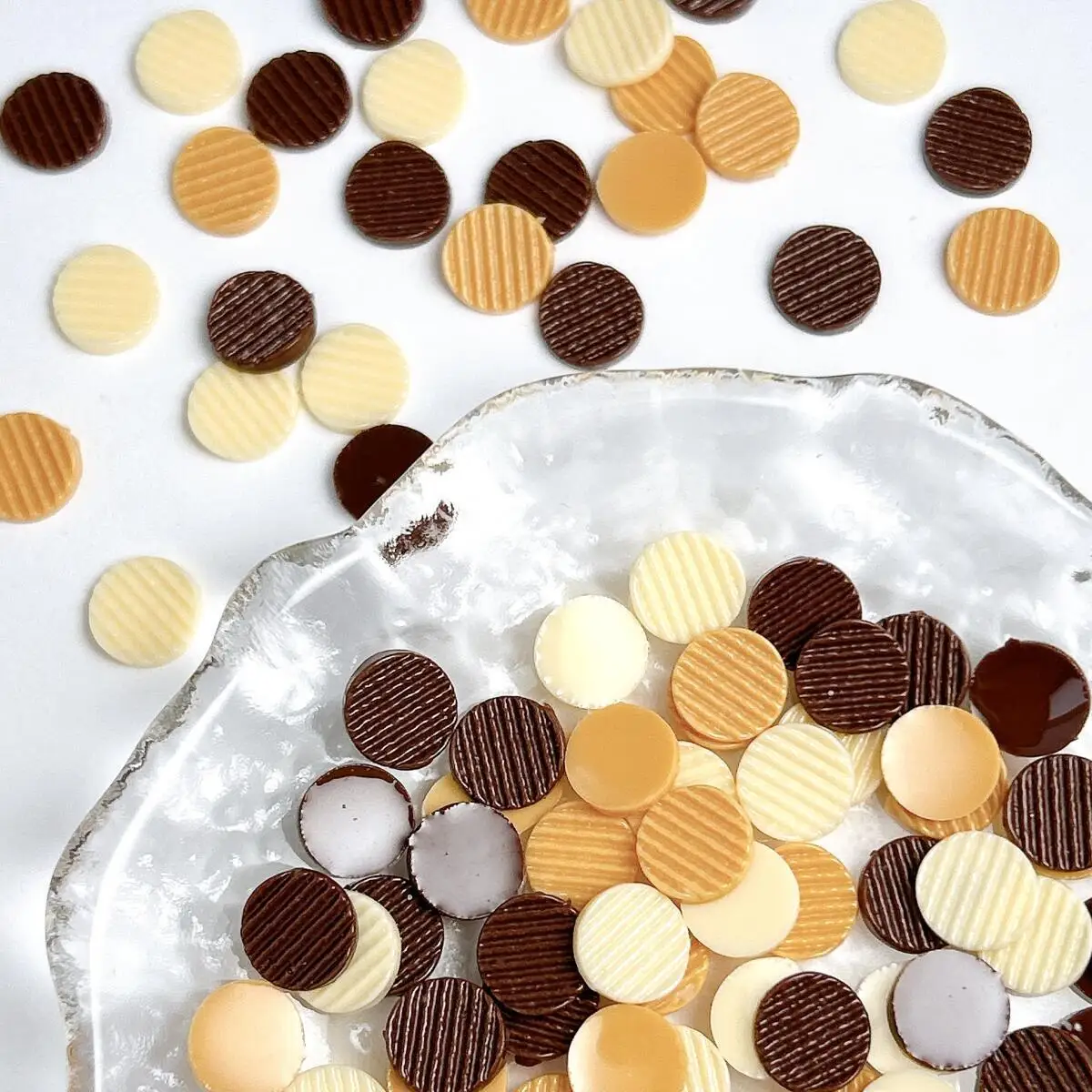 صغيرة رائعتين جولة البسكويت مسمار السحر مضيئة الإبداعية مقلد الكوكيز الراتنج مسمار الفن زينة DIY بها بنفسك الأظافر الملحقات