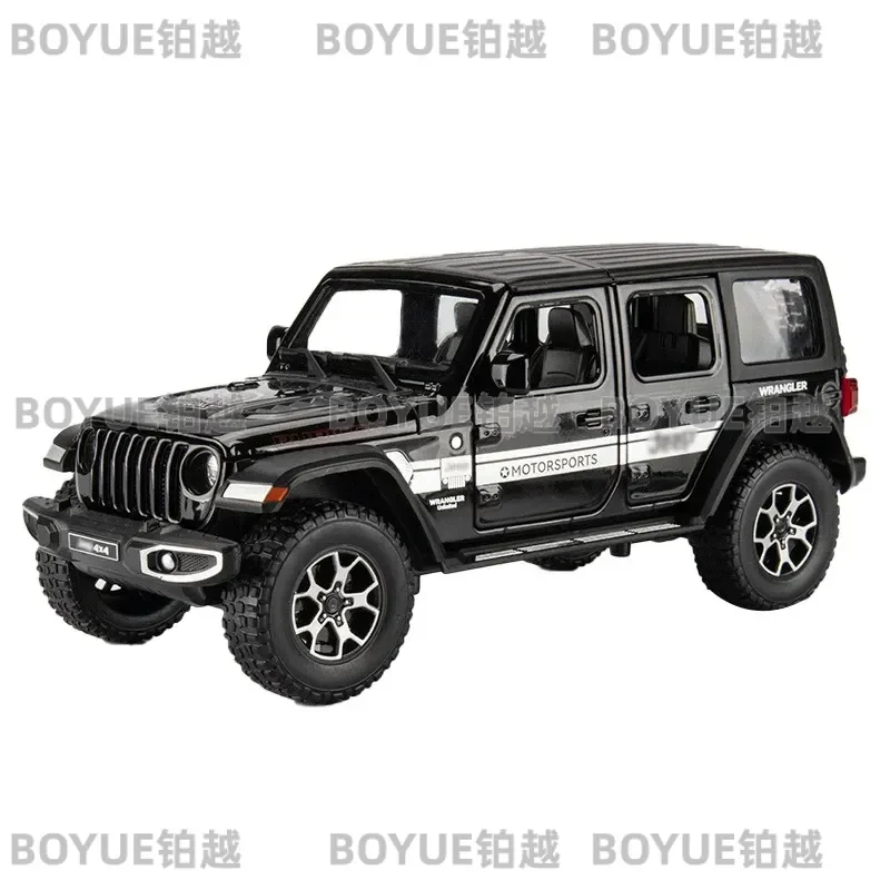 Jeep Wrangler Alloy Car Model Pull Back Door Off Road Vehicle Collection Ornament Christmas Gift for Boys