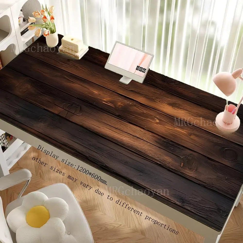 

Extra-large thickened table pad wood grain mouse pad 60x120cm long desk mat PC keyboard full coverage mousepad rubber anti-slip