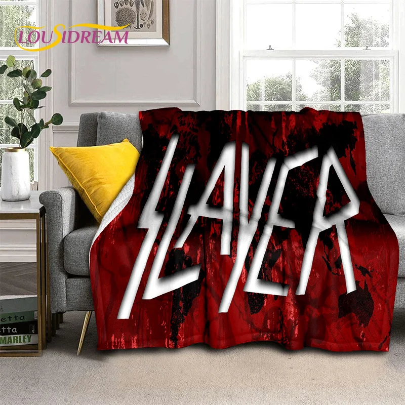 Heavy Metal Band Slayer Rock Blanket,Soft Throw Blanket for Home Bedroom Bed Sofa Picnic Travel Office Rest Cover Blanket Kids