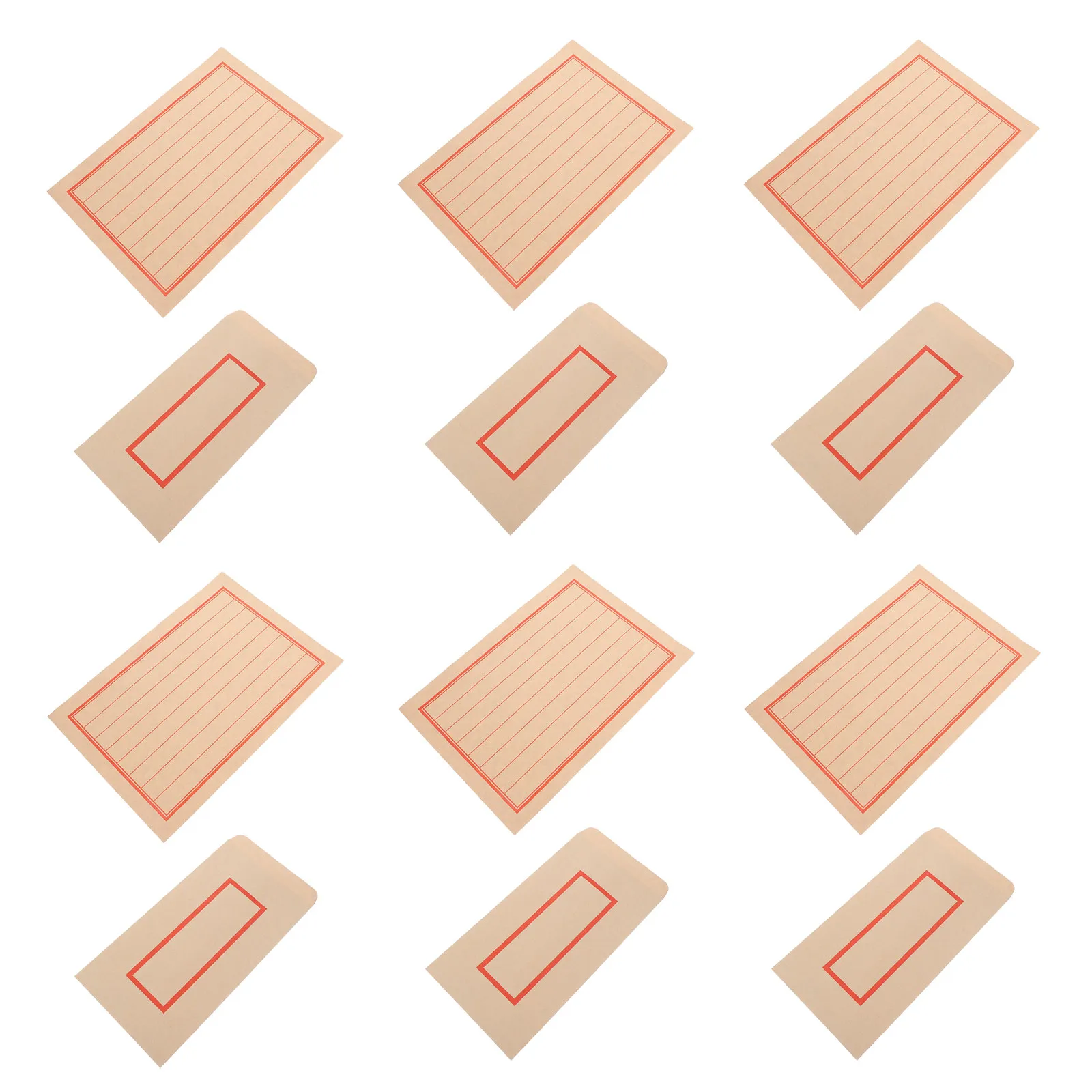 

44Pcs Vintage Envelope Set Chinese Classic Kraft Paper Retro Stationery for Letters Wedding Invitations Business Decorative