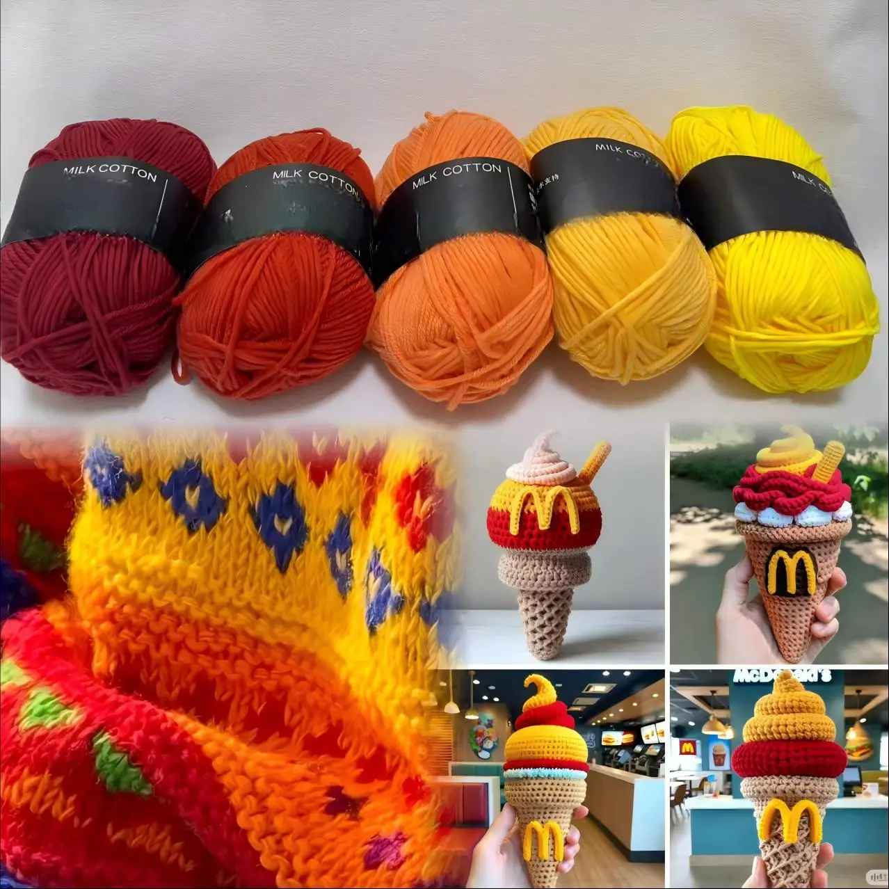 Neue 5 Stück gemischte Farben Garn Milch Baumwollgarn Kombination Häkeln Strickgarn Set für handgemachte DIY Handwerk Pullover Schal Stricken