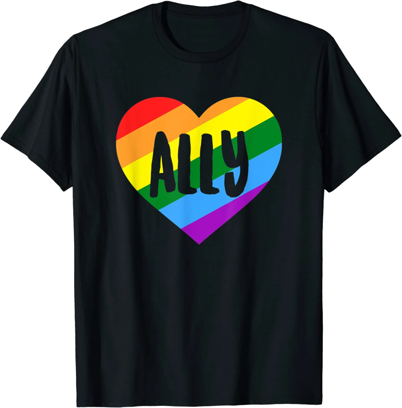 Lgbt-Ally For Gay Pride Heart Gift Unisex T-Shirt S-5XL