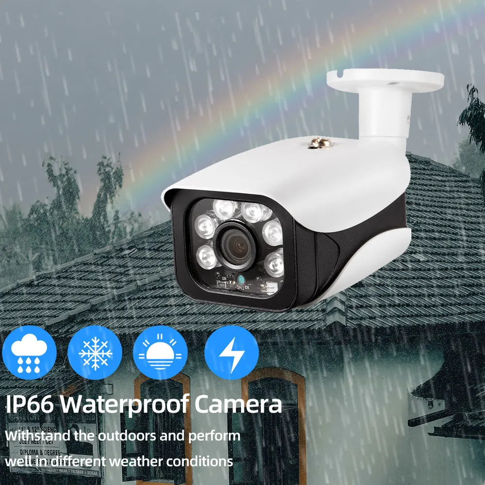 Waterproof 5MP Outdoor Surveillance AHD Camera LED IR Night Vision Human Detect Bullet Security Camera For CCTV AHD DVR System