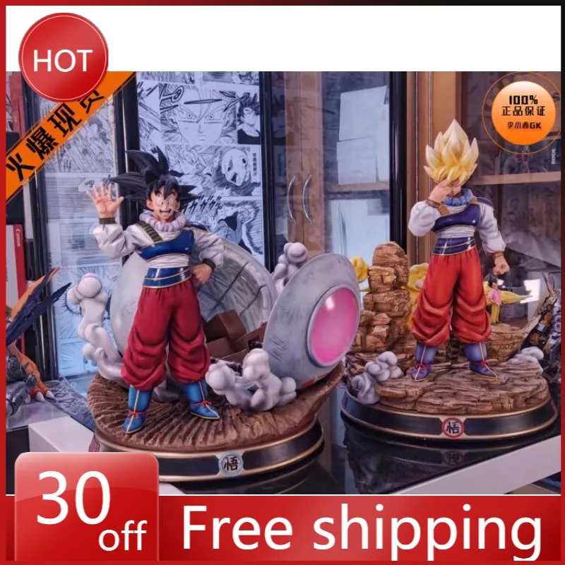 

38cm Dragon Ball Figure Son Goku Super Saiyan One Anime Collection Model Desktop Ornament Decorations Holiday Gifts Children Toy