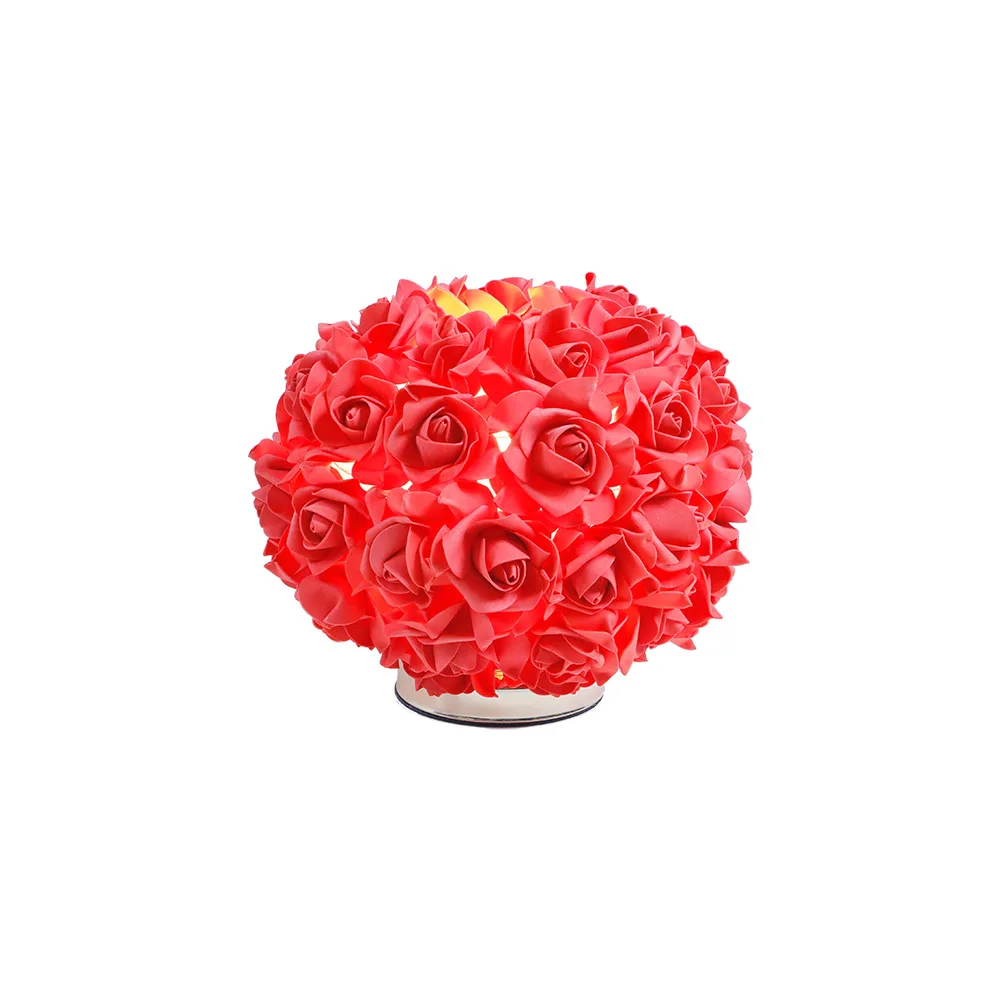 

Simple Nordic rose table lamp, gold plate wedding decoration romantic bedside lamp