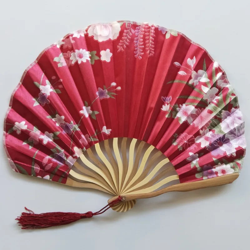 

Chinese Style Vinatge Hand Held Fan Vintage Dance Fan Hanfu Fan Janese Fabric Fan Party Wedding Favor Gift for Guests