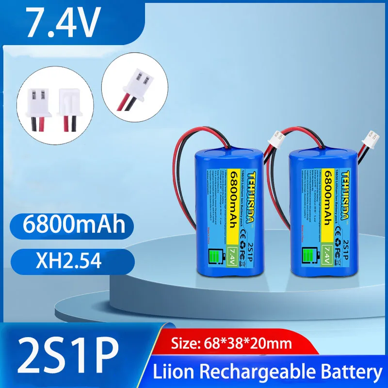 Batterie Au Lithium Rechargeable 7.4V 6800mAh 18650 2S1P Avec Panneau De Protection Prise XH-2.54 Pour Haut-parleur Mégaphone