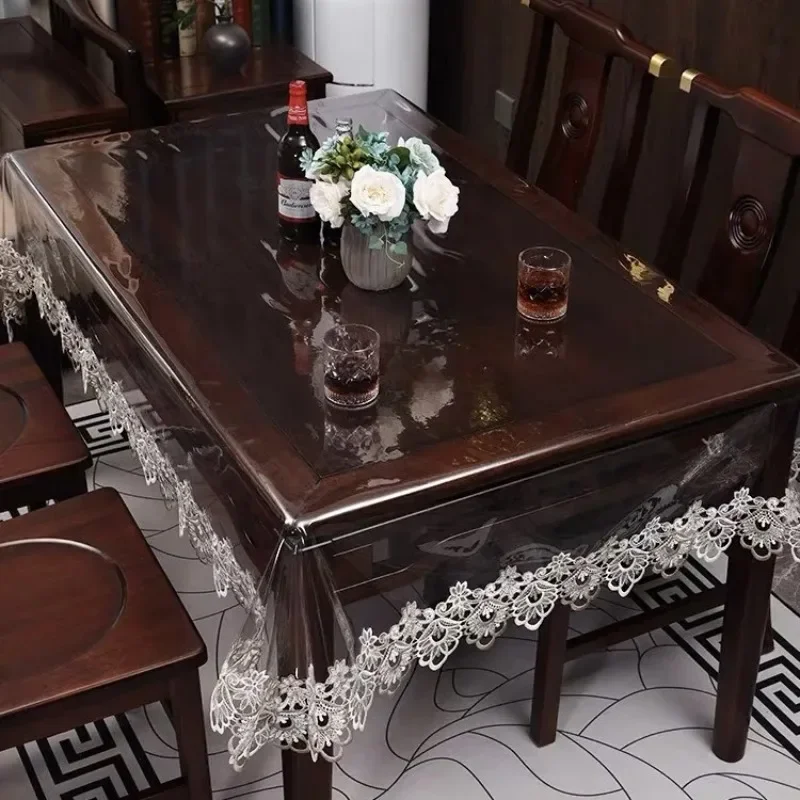 Plastic Table Protection Pad Advanced PVC Clear Tablecloth for Home Decoration Waterproof and Oil Proof Dining Table Cloth Mat