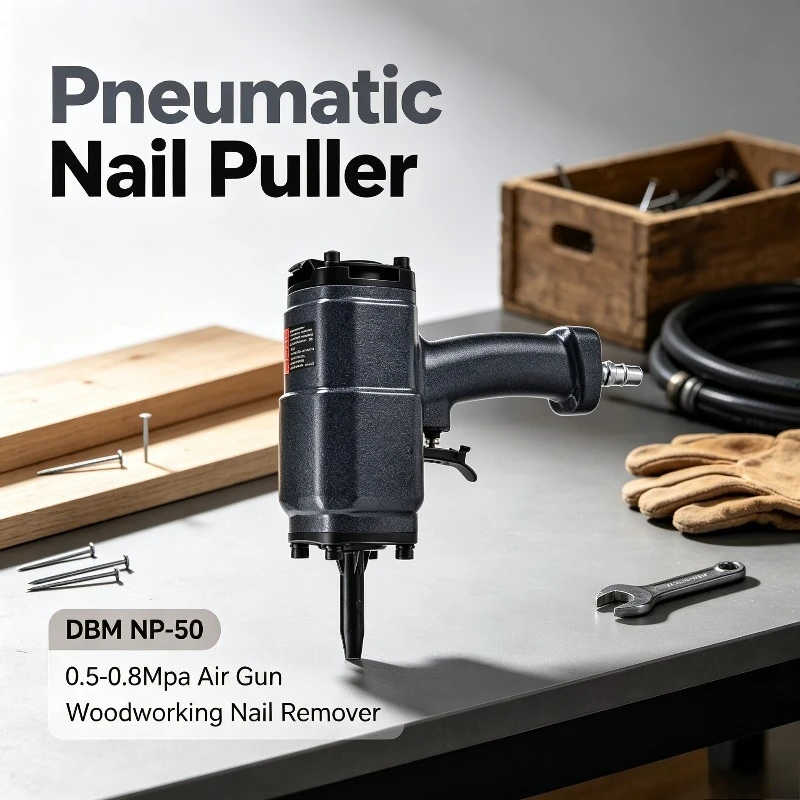 NP-50 Pneumatic Nail Puller, Air Nailer Pull Gun, 0.5-0.8Mpa Woodworking Nail Remover Recycling Carpenter Power Tool