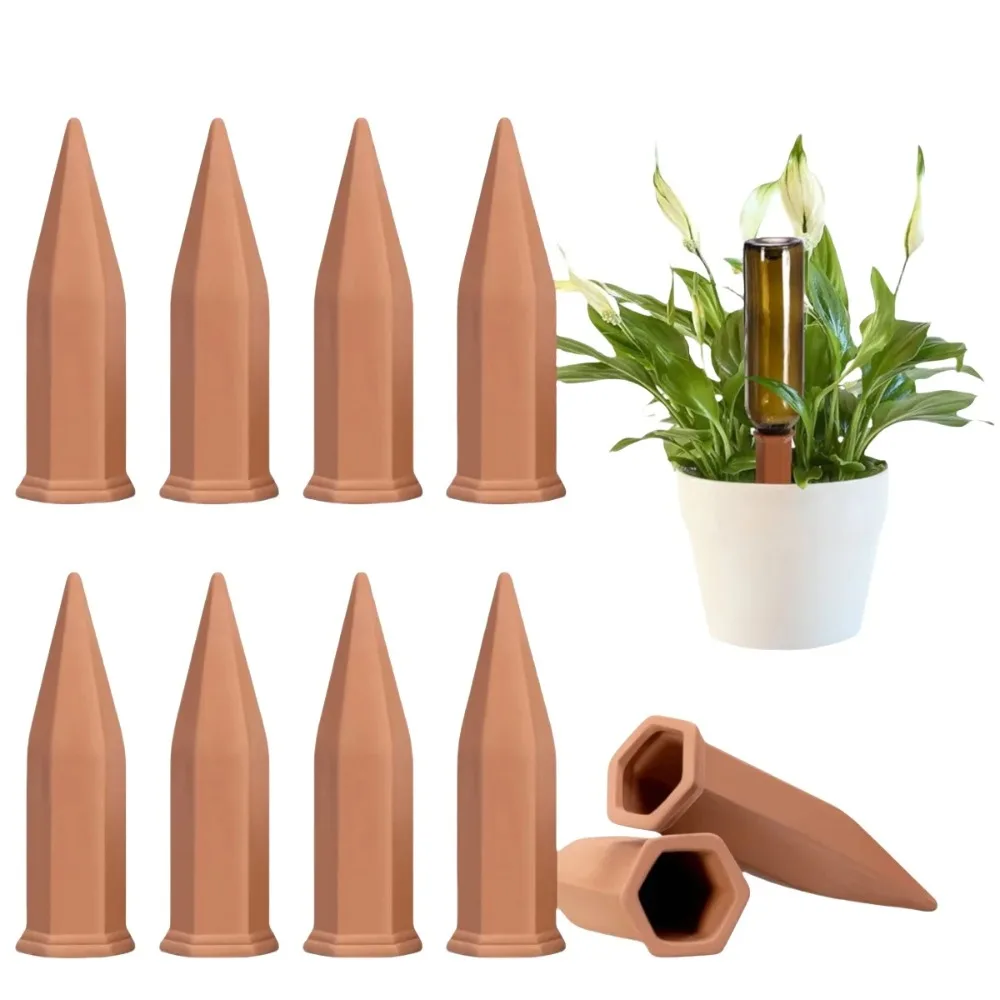 Self-watering Spiked Terra Cotta Pot Device, Suitable for Inserting Into Indoor and Outdoor Flower Pots