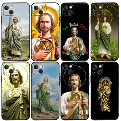 San Judas Tadeo Phone Case For iPhone 15 14 13 12 11 16 Pro Max Mini X XS XR Max 7 8 Cover Funda