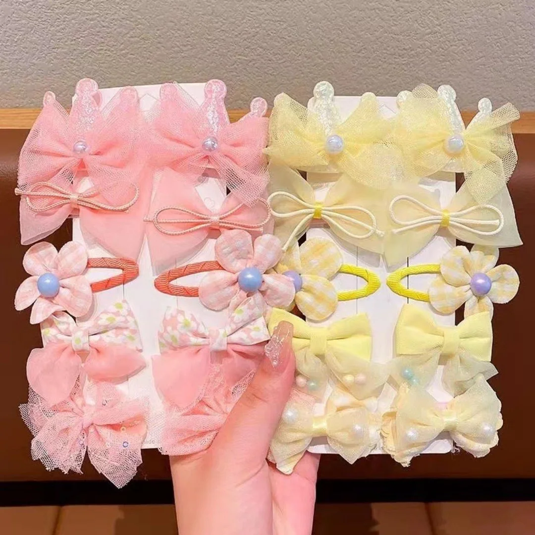 

10PcsCute Flower Baby Hair Bands Lace Elastic Girl Rubber Bands Hair Ropes Kids Hair Accessories