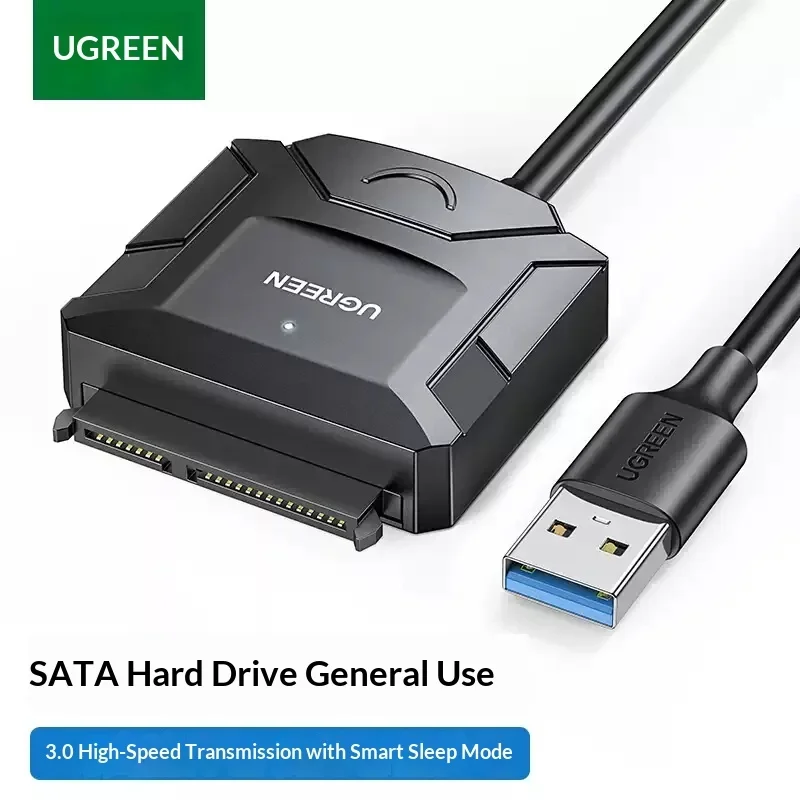 UGREEN 20231 CR108 USB 3.0 to SATA Adapter Cable for 2.5 3.5 Inch HDD SSD Hard Drive