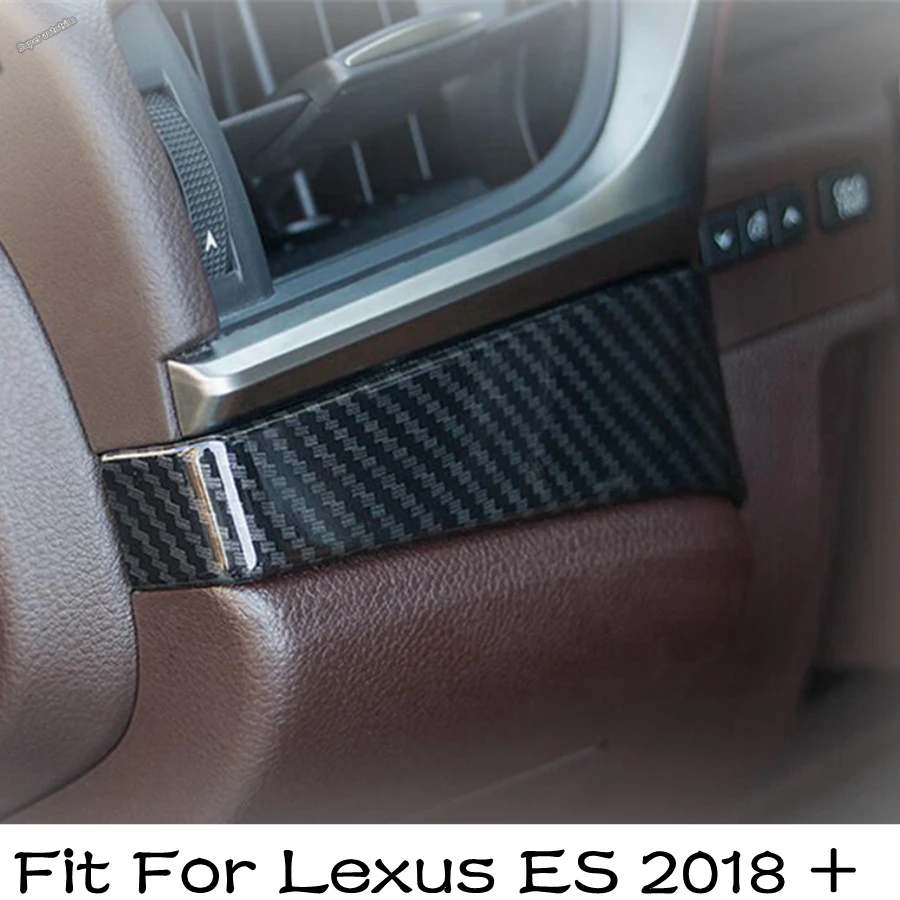 

Carbon Fiber Texture Left Dashboard Air Conditioning Panel Cover Trim 1PCS For Lexus ES 2018 - 2023 Matte Modified Accessories