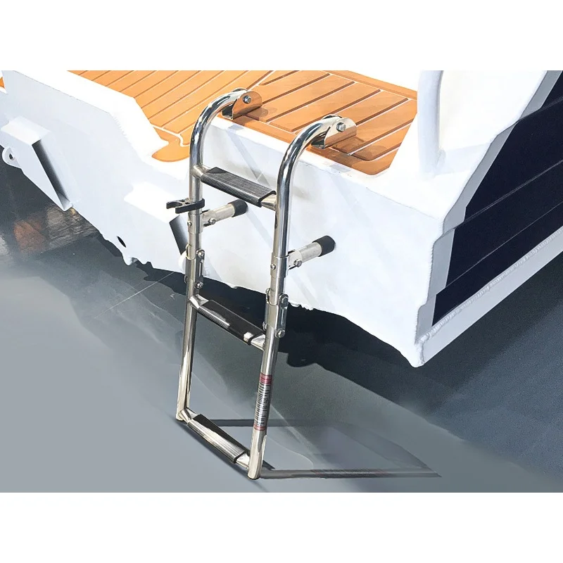FEITINE 3/4 Steps Marine Boat Ladder 316 Stainless Steel Heavy Telescopic Folding Ladder For Yacht Accessories