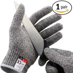 Level 5 HPPE Anti-Cut Gloves Kitchen Gardening Anti-Cut Knitted Gloves Anti-Thorn Wear-Resistant Glass Building Cutting Gloves