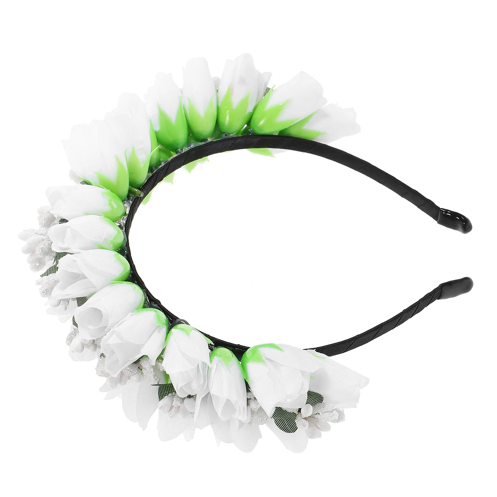 

Tulip Headband Fairy Crowns for Women Hair Flowers Wreath Floral Headpiece Party Decorations Accessories Fascinator Garland