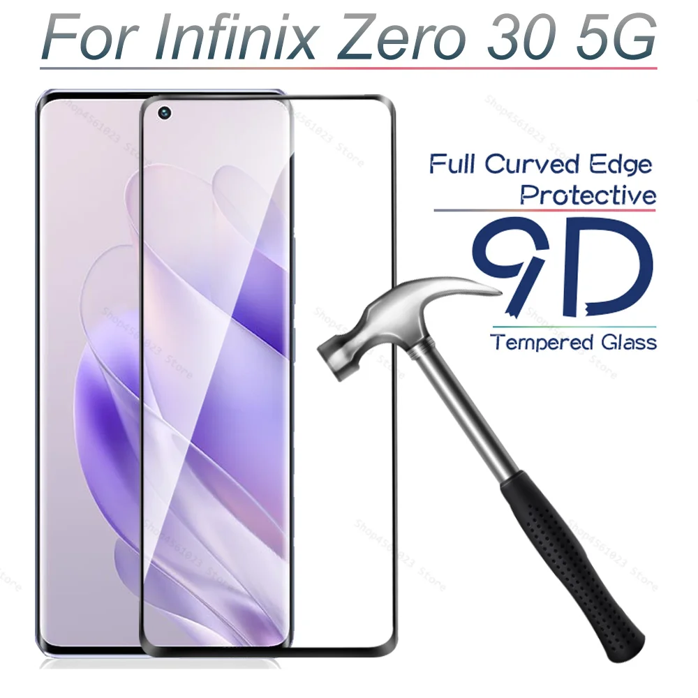 9D Curved Tempered Glass Case For Infinix Zero 30 5G Screen Protector In Finix Zero30 4G InfinixZero30 X6731 X6731B Glass Cover