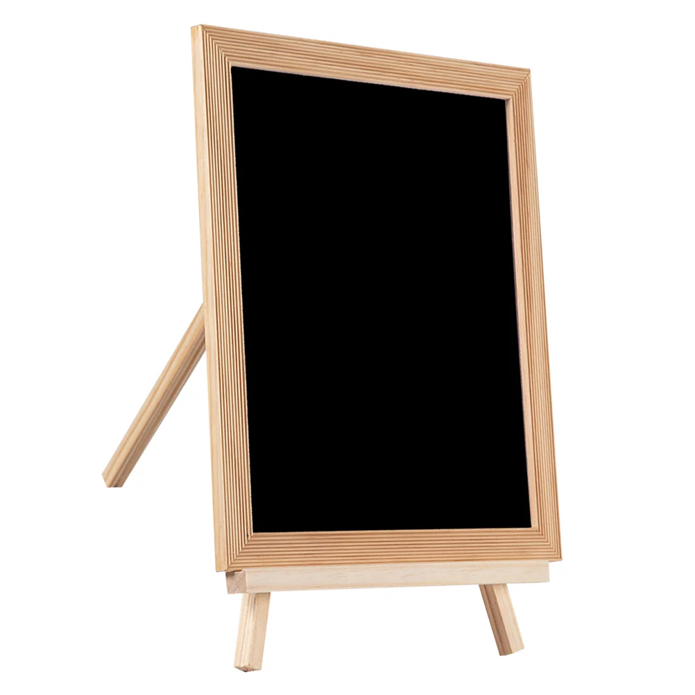 Children Drawing Board Kids Easel Single Sided Magnetic Writing Blackboard Bracket for Kids Gift (Black)