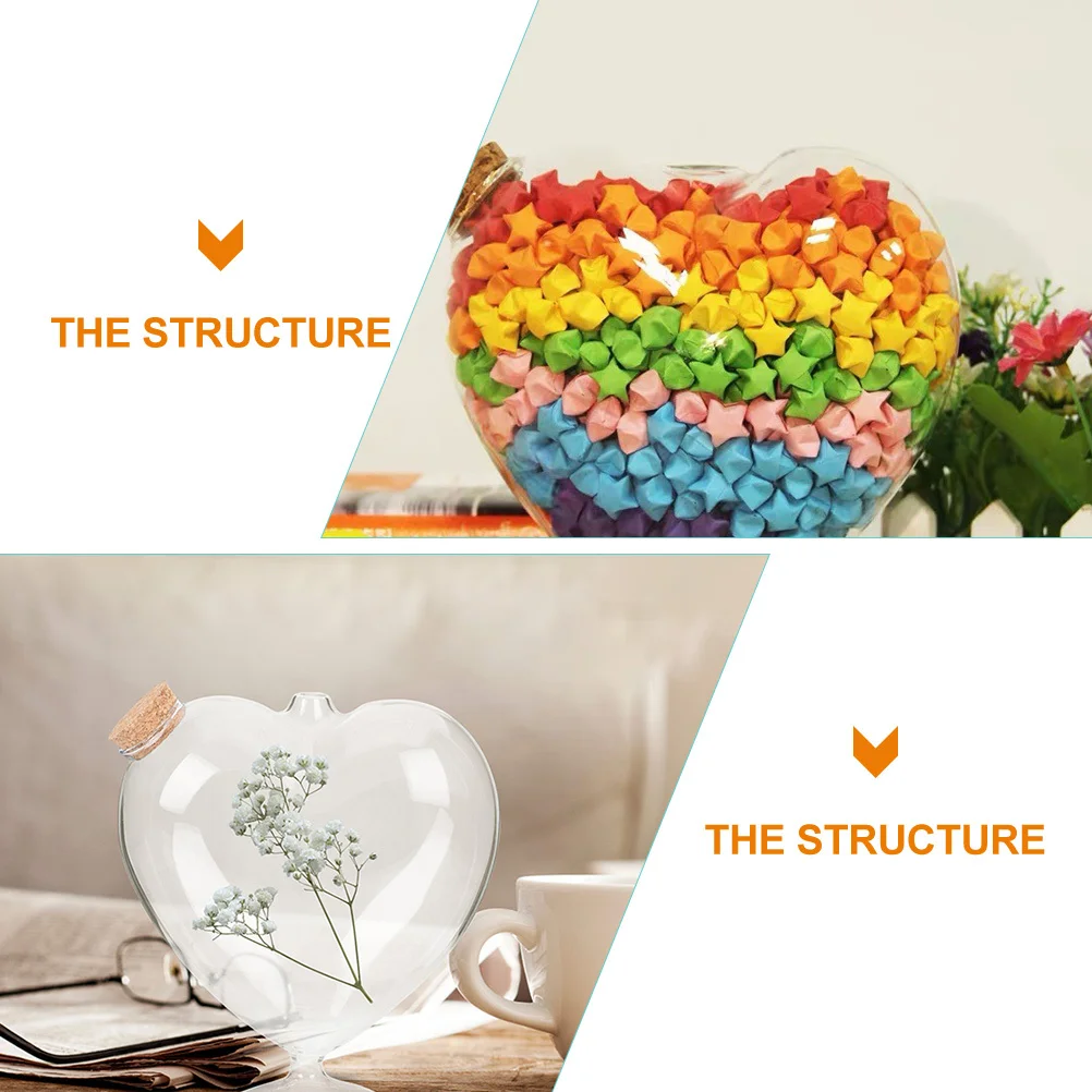 

Glass Wishing Bottle Transparent Small Lightweight Diy Craft Container For Origami Stars Essential Oils Message Notes