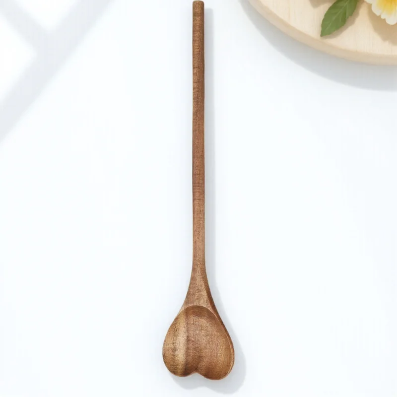 

1pcs Love Wooden Spoon Premium Wood Multi-Function Mixing Spoon For Tea Honey Desserts Baby Toddler Kitchen Accessory Home