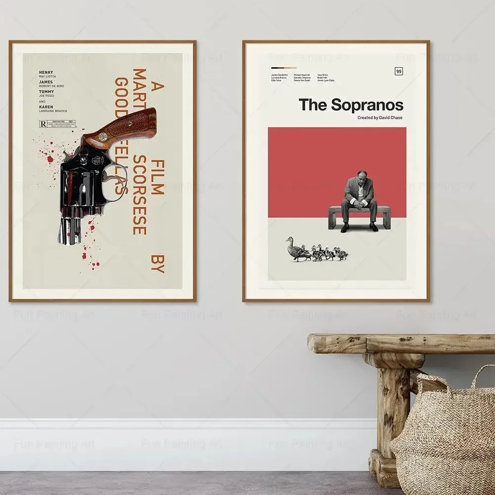 Classic TV Series Show The Sopranos Family Prints Canvas Painting  Wall Art Living Room Home Decor