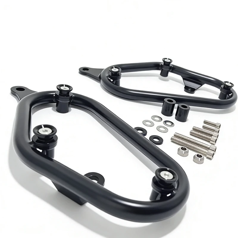 YUNTANMT Black Metal Saddle Bag Kit Side Rack For Honda Rebel 300 500 CMX 2017 - 2024