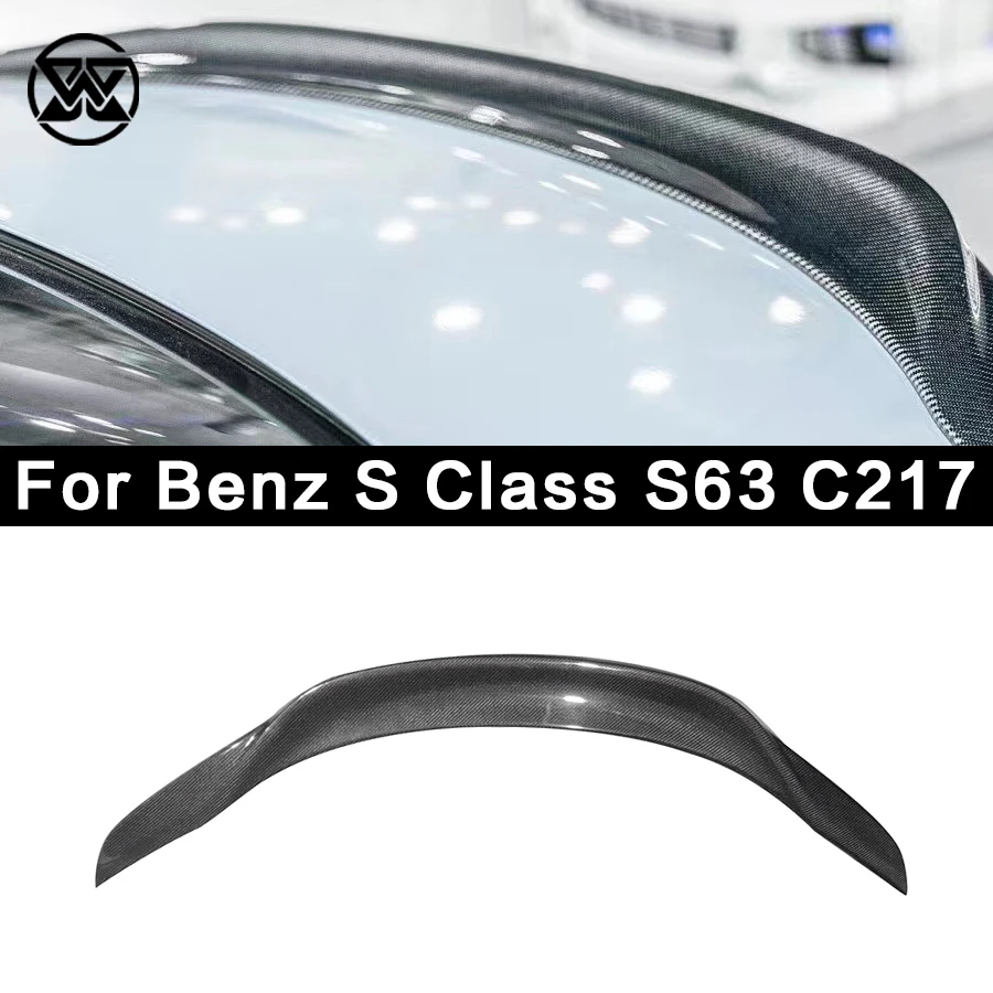 Carbon Fiber Rear Trunk Spoiler Guide Wing Lip Rear Wing For Mercedes Benz S Class S63 C217 RT2 Style Car Spoiler Tail Wing