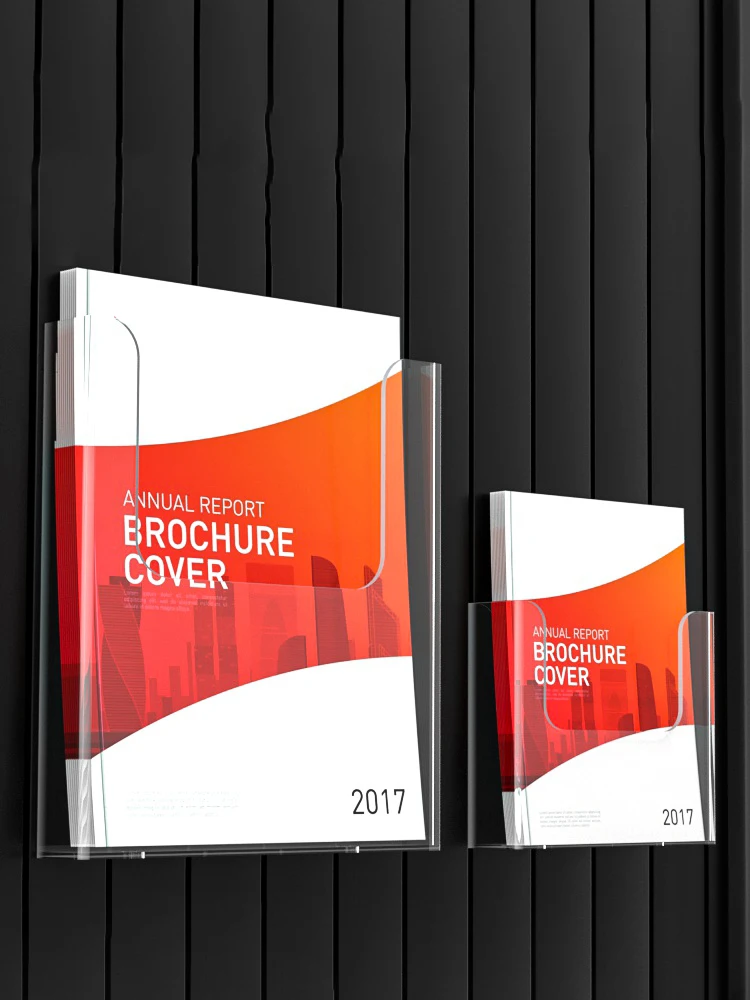 A4/A5 Acrylic Transparent Data Rack Exhibition Promotional Brochure Rack Magazine Medical Record Storage Box Wall Hanging