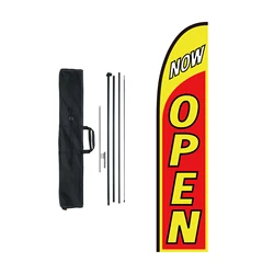 SucceBuy Feather Flag Pole Kit 3-packs Swooper Flag 16.3ft Sign Vlaggenstokken voor zakelijke reclame Vlaggen met grondpennen