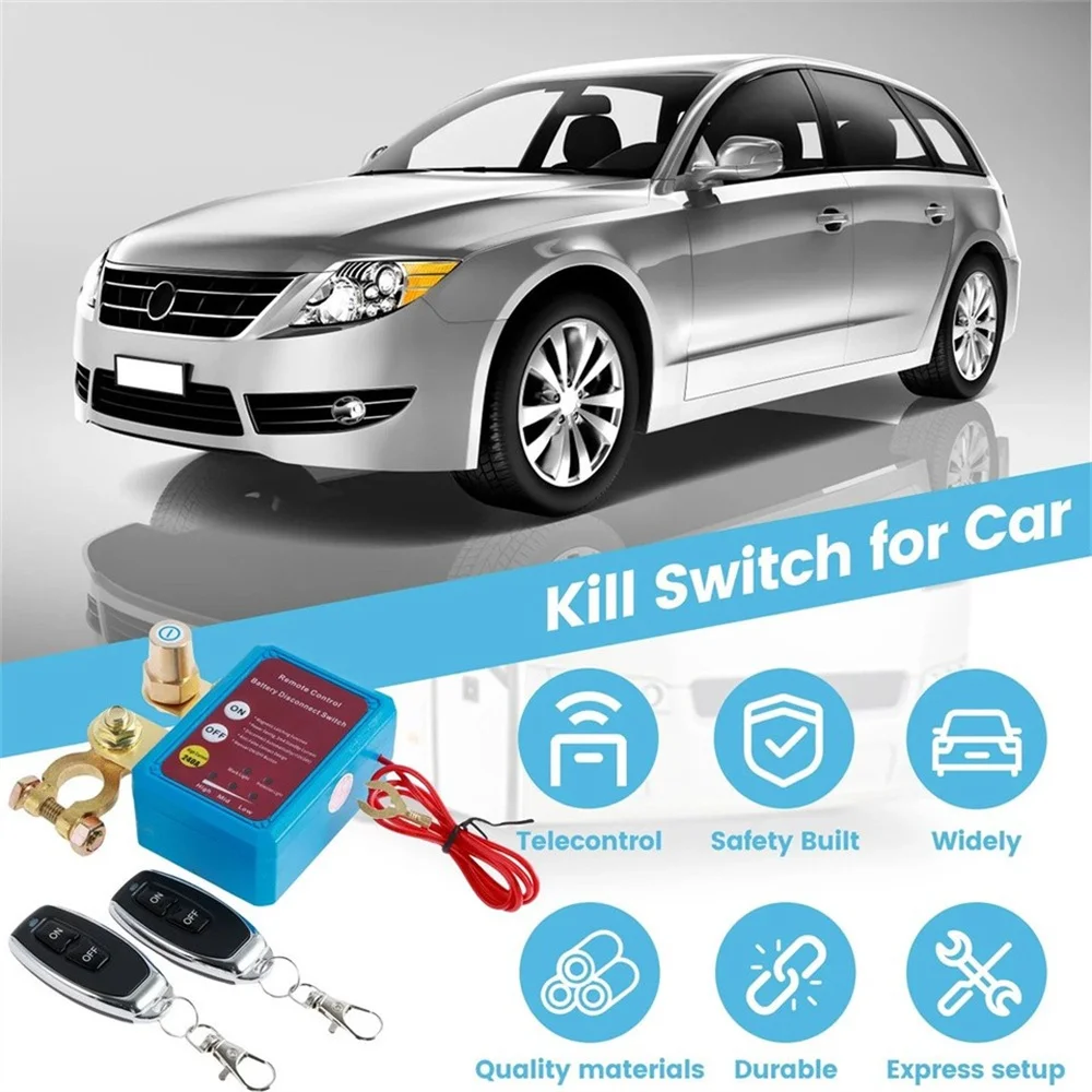 12V 240A Battery Disconnect Power Switch  Shut Off Cut Off Kill Switch With Remote Control Switch For Car Truck