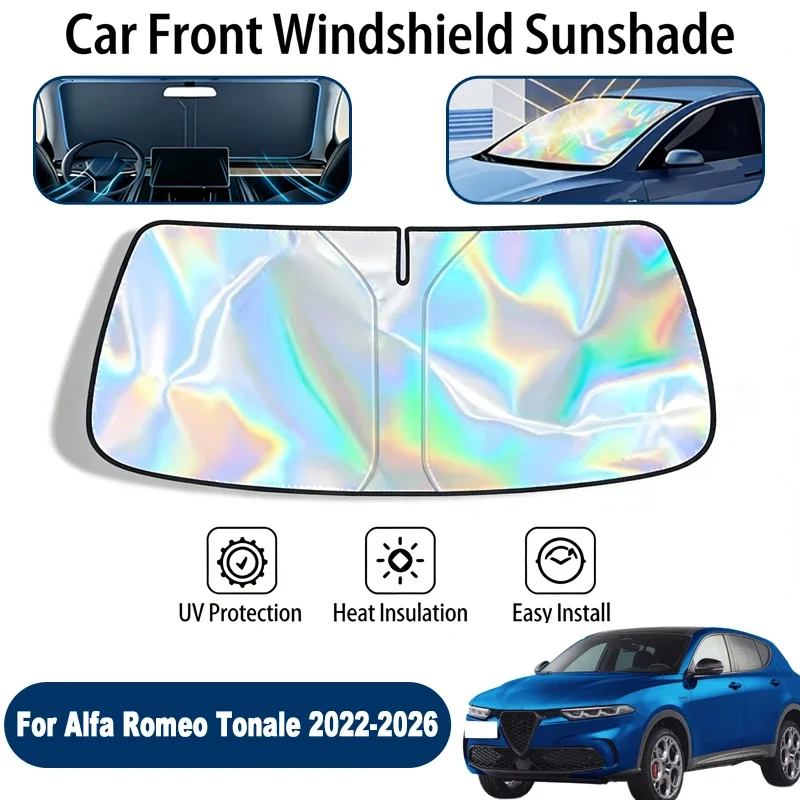 

Car Windshield Sun Shade UV Reflective Sun Visor Protection Cover For Alfa Romeo Tonale 965 2022-2026