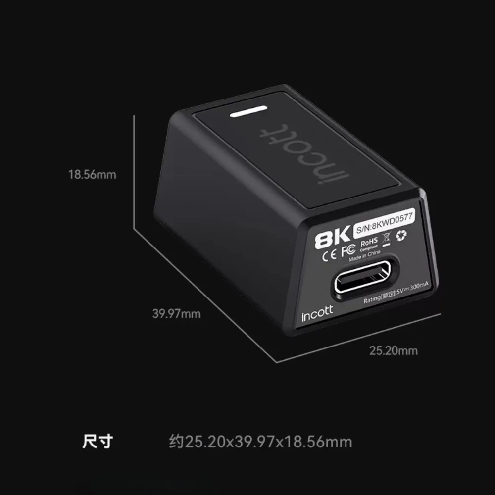 

Беспроводной приемник мыши Incott 8K для серии GHERO/G23/G24, игровые аксессуары с низкой задержкой и индикацией уровня заряда батареи, подарки