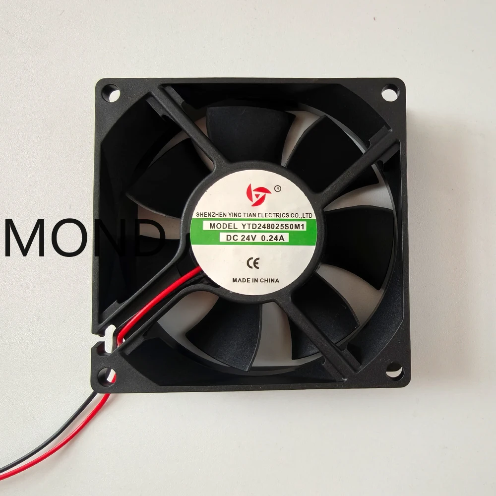 YTD248025S0M1 Server Cooling Fan 8025 8CM DC24V 0.24A 80x80x25mm High Air Flow Welding Machine Inverter Cooler Radiator