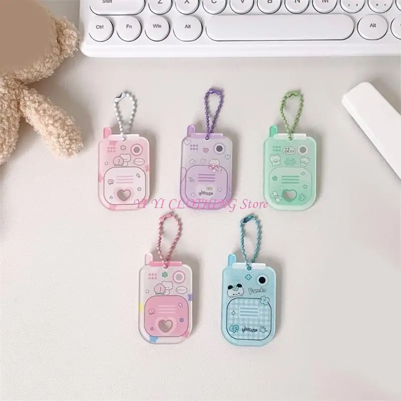 N5KF Travel Essential Card Case Keychain Pendant With Secure Slot For ID Photos