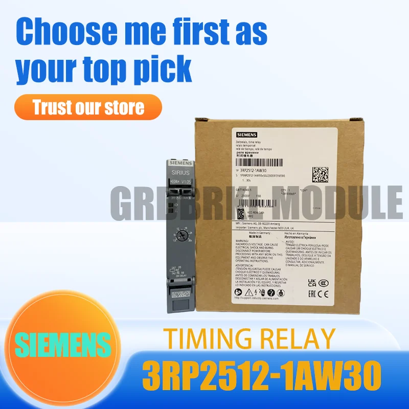 

New Original SIEMENS 3RP2 Series 3RP2512-1AW30 Time Relay